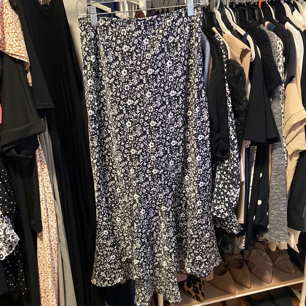 Abercrombie high low floral midi